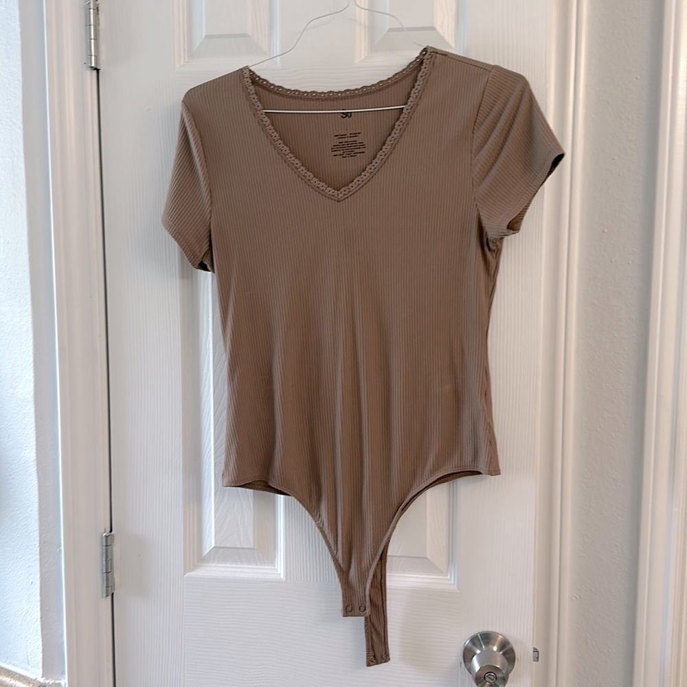 V neck T body suit